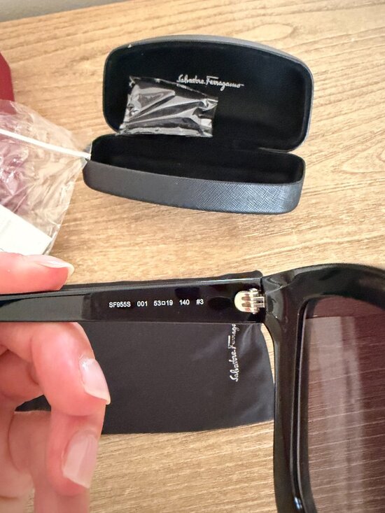 Salvatore Ferragamo Black 53mm Oversized Sunglasses main image 4